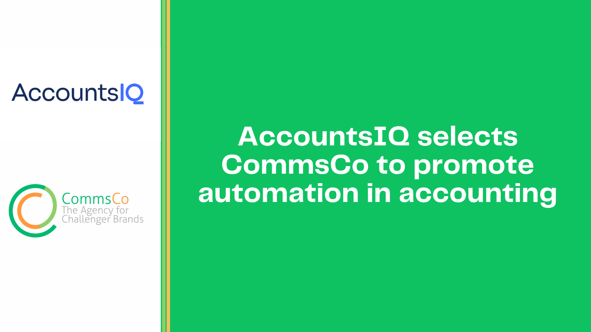 AccountsIQ selects CommsCo to promote automation in accounting